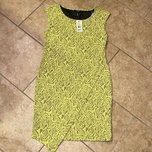 Yellow and gray dress